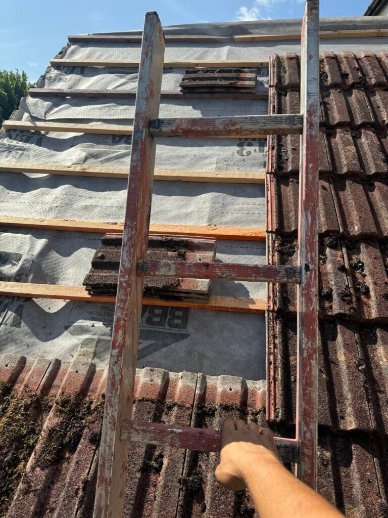 This is a photo of a roof in Heacham that needs repair.