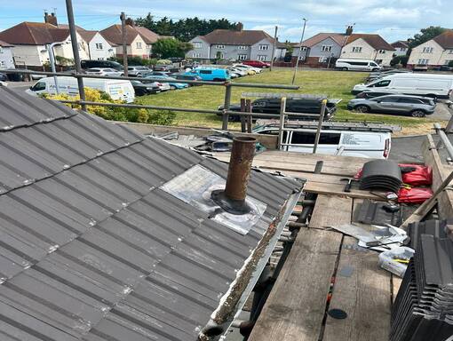Heacham Roofing Services 18 This is a photo of a roof installation being carried out in Heacham. Installation carried out by Heacham Roofing Services